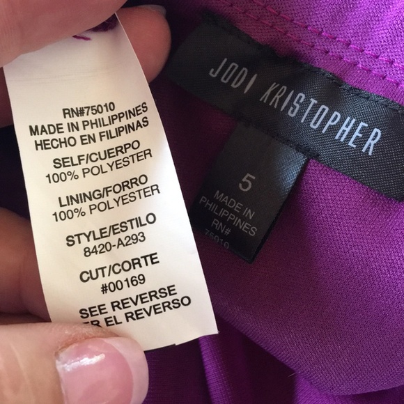 DONATED!!  Jodi Kristopher Purple one shoulder - Picture 5 of 8